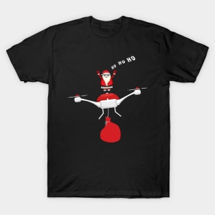 Flying Santa Claus On Drone - Christmas Quadcopter Enthusiast Gift T-Shirt